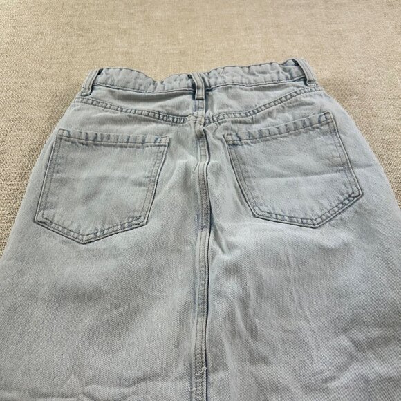 ZARA WOMENS SMALL Long DENIM MAXI SKIRT - Picture 8 of 10